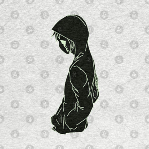 crying hoodie dude by SnowJade